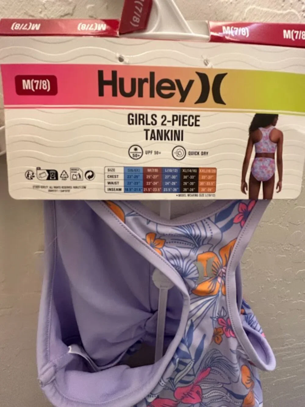 New! Hurley Girls 2-Piece Tankini - fun and sylish!